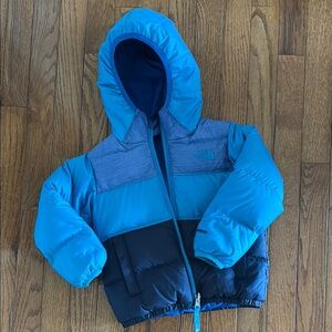 The North Face Two-Tone Blue Hooded Jacket